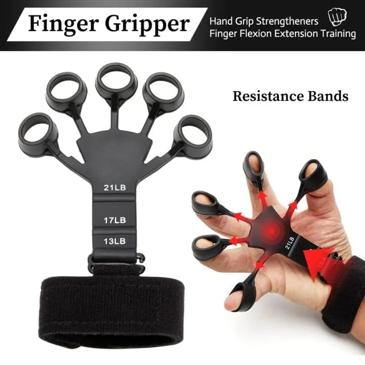 Finger Grip Strengthener for Hand Therapy, Finger Rehabilitation & Flexion Exercise Trainer