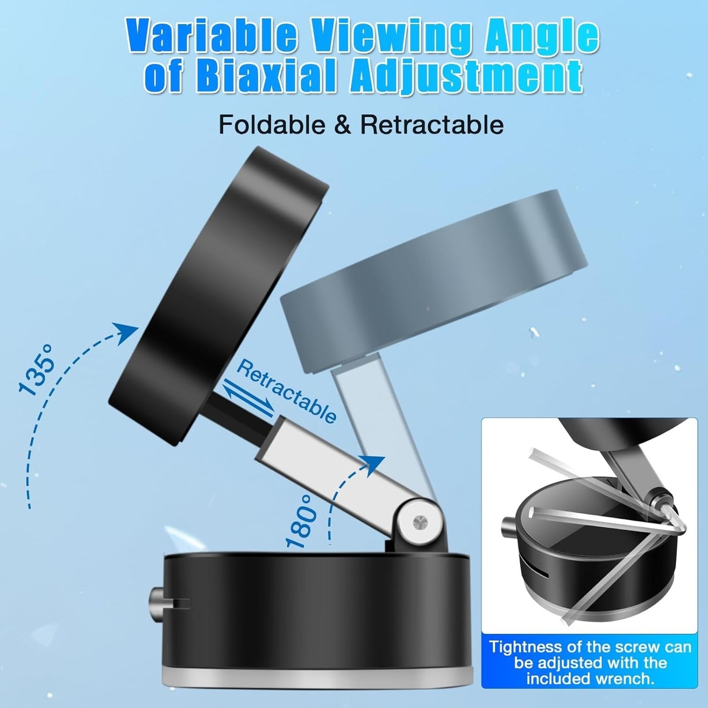 Magnetic Suction Cup Folding Phone Stand
