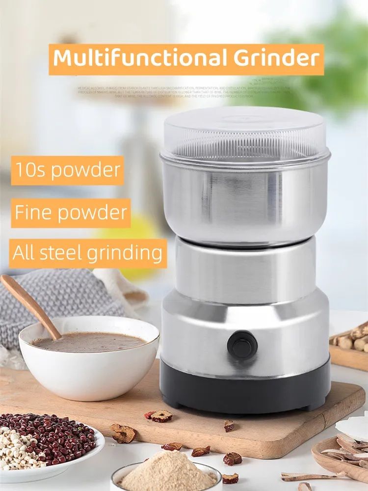 Multifunctional Electric Spice &amp; Coffee Grinder – 300W Stainless Steel