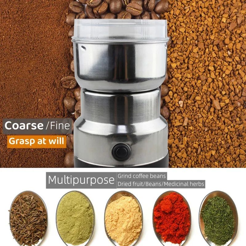 Multifunctional Electric Spice &amp; Coffee Grinder – 300W Stainless Steel