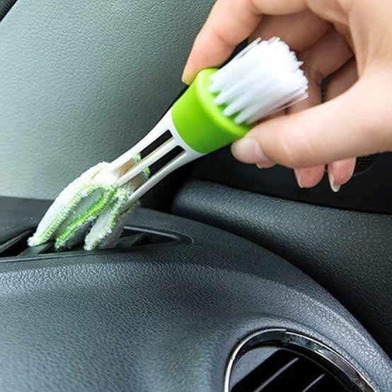 2-in-1 Car Air Vent Cleaning Brush – Multi-Function Microfiber Dashboard & Interior Detail Cleaner