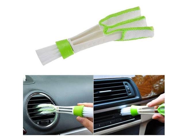 2-in-1 Car Air Vent Cleaning Brush – Multi-Function Microfiber Dashboard & Interior Detail Cleaner