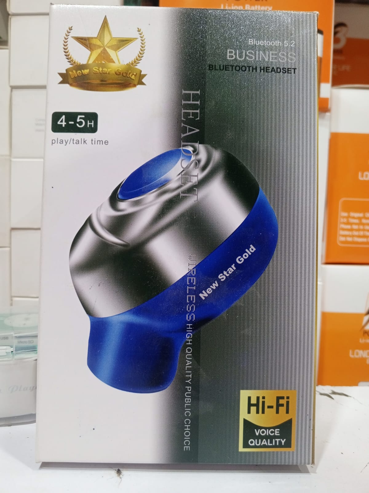 New Star Gold M16 Business Bluetooth Headset – Wireless Single Ear Bud, Bluetooth 5.2