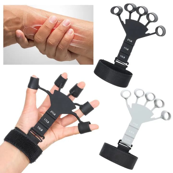 Finger Grip Strengthener for Hand Therapy, Finger Rehabilitation & Flexion Exercise Trainer