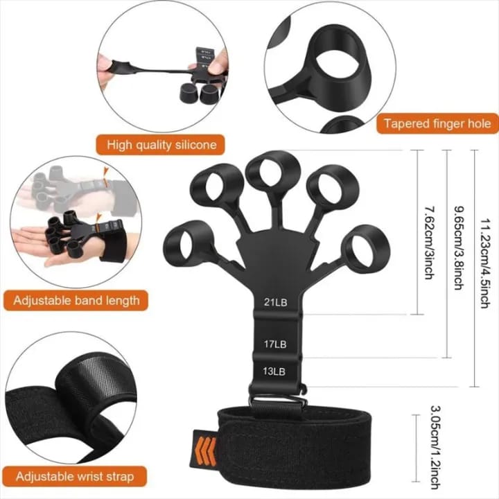 Finger Grip Strengthener for Hand Therapy, Finger Rehabilitation & Flexion Exercise Trainer