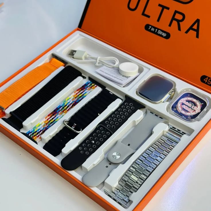 iMounra 2 BIG 2.01" Ultra Smartwatch – 7-in-1 Multi-Strap Smart Watch Bundle (Random Box)