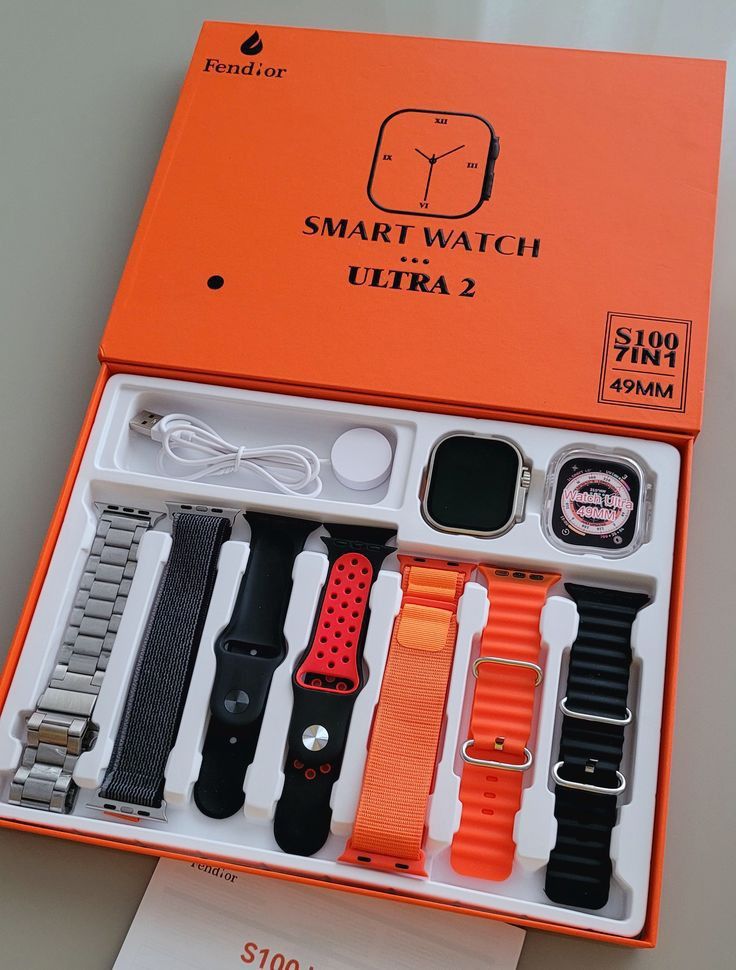 iMounra 2 BIG 2.01" Ultra Smartwatch – 7-in-1 Multi-Strap Smart Watch Bundle (Random Box)