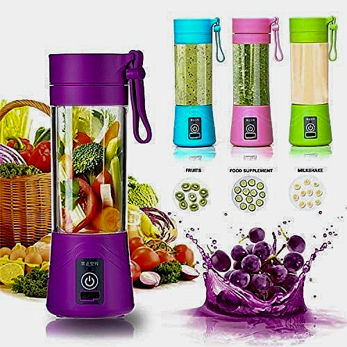 Portable USB Rechargeable Mini Blender – 6-Blade Juicer &amp; Smoothie Maker